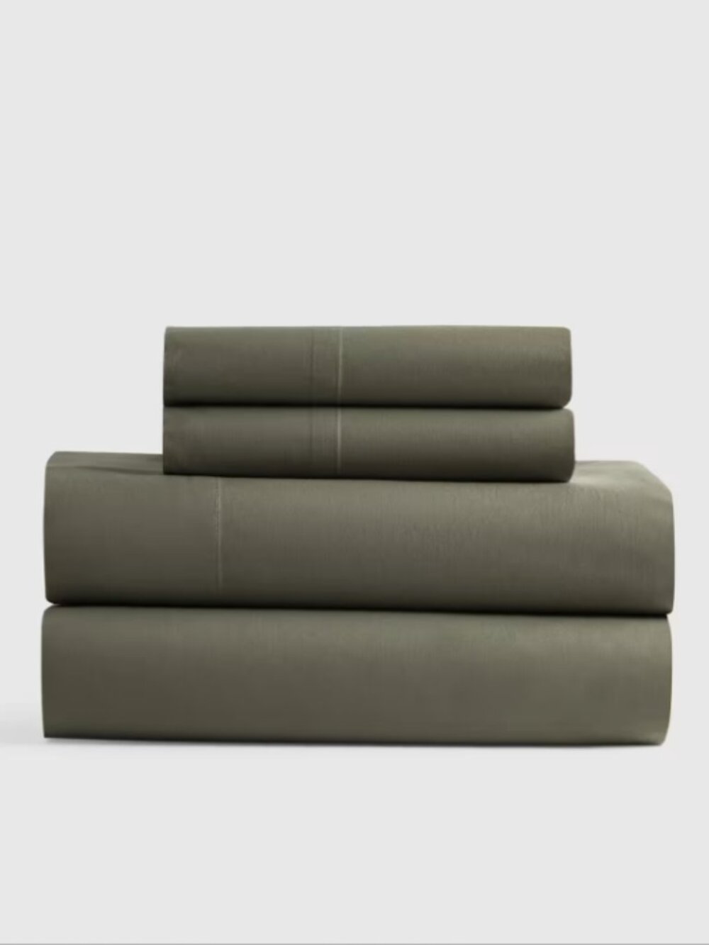 Quince 100% Organic Cotton Sheet Set Dusty Olive SPLIT KING NEW